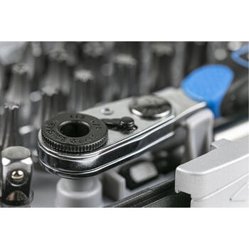 Hogert набор бит для отвертки HT1R460, 33 шт., HEX 3-6mm, PH1-3, PZ1-3, T10-40, 52 зуба, пластиковый ящик (HT1R460)