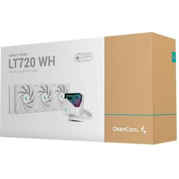 Deepcool CPU šķidrā dzesētāja LT720 R-LT720-WHAMNF-G-1, 360 mm, 85,85 cfm, 3 ventilatori, RGB apgaismojums (R-LT720-WHAMNF-G-1)