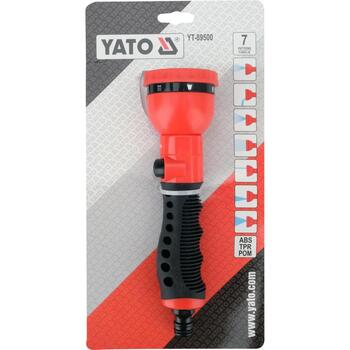Yato распылительная насадка YT-89500, 7 функций, ABS, TPR, POM, эргономичная, нескользящая, переключатель (YT-89500)