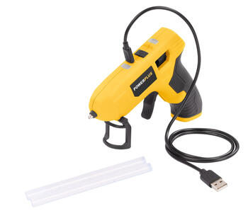 Karstā līmes pistole 4V, POWERPLUS, POWX147, 2200 mAh akumulators, 50 min darbības laiks, 0,4 min sildīšanas laiks (POWX147)