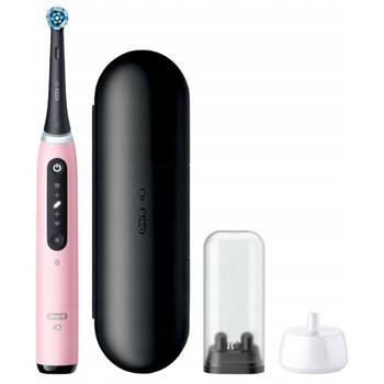 Oral-B elektriskā zobu birste iO5 Pink, 1 galviņa, 5 režīmi, rozā, uzlādējama, pieaugušajiem, ceļojuma maciņš, uzlādes bāze (iO5 Pink)