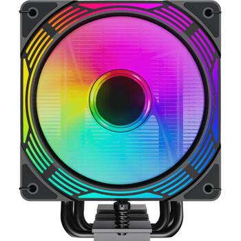 Gamemax procesora gaisa dzesētājs ICE FORCE BK, 585g, 44.35cfm, 4 siltuma caurules, TDP līdz 220W (ICE FORCE BK)