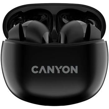 Беспроводные TWS наушники с Bluetooth соединением TWS-5 Черные CNS-TWS5B CANYON (CNS-TWS5B)