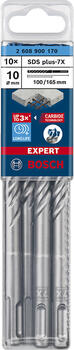 Triecienurbis SDS plus-7X 10x100x165mm, 10 gab., Perforatora urbjiem EXPERT SDS PLUS-7X TRIECIENURBIS PERFORATORIEM, 2608900170, BOSCH (2608900170)