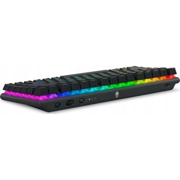 Dell Беспроводная игровая клавиатура 545-BBFQ, 12.7cm, 31.24cm, 4.06cm, Черная, Механическая, Подсветка, 2.4GHz, USB-C (545-BBFQ)