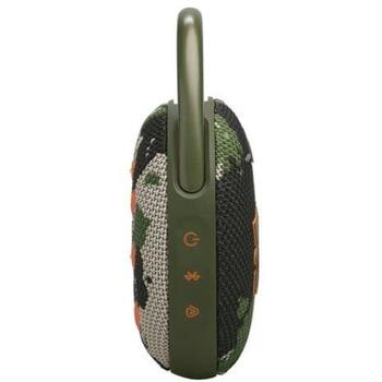 JBL Clip 5 SQUAD portatīvais skaļrunis, 7W, 95Hz-20kHz, BT 5.3, IP67, 15h, karabīne, kamuflāža (JBLCLIP5SQUAD)