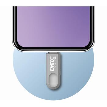 Emtec USB флешка ECMMD64GD283, 64GB, USB 3.2, 80Mbps, 20Mbps, серый, пластиковый корпус (ECMMD64GD283)