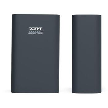 Port Connect Power Bank 907004, 26800 mAh, 99 Wh, 65 W, 5/9/12/15/20 V, 3.25 A, Li-Poly, USB-C, USB-A, синий, быстрая зарядка (907004)