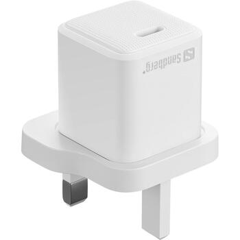 Sandberg USB-C lādētājs 441-64, 230V, 20W PD, 1x USB-C, 1m Lightning kabelis, balts (441-64)