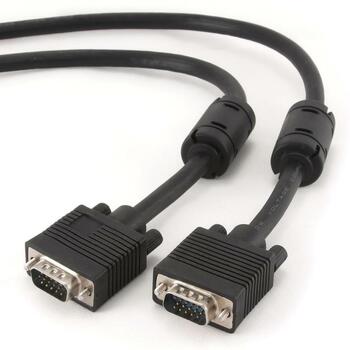 Gembird VGA кабель CC-PPVGA-6B 1.8m HD15M/HD15M, черный, 240g, 204g упаковка, 200mm глубина, 156mm ширина, 35mm высота (CC-PPVGA-6B)