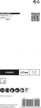 3 figūrzāģa asmeņi T301CHM PlasticComposites, Figūrzāģiem EXPERT PLASTIC COMPOSITES CLEAN T301CHM FIGŪRZĀĢA ASMENS, 2608900566, BOSCH (2608900566)