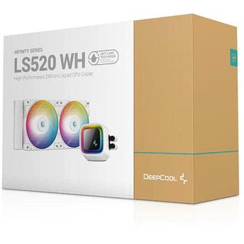 Deepcool CPU šķidruma dzesētājs LS520 A-RGB R-LS520-WHAMNT-G-1, 240 mm, 85,85 cfm, 32,9 dB, PWM atbalsts, RGB LED (R-LS520-WHAMNT-G-1)