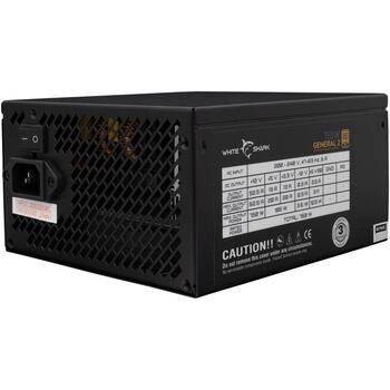 White Shark Barošanas bloks GENERAL-2, 750W, 20+4 x 1, 4/8 x 1, SATA x 6, MOLEX x 3, PCI-E x 4, 80 Plus Gold (GENERAL-2)