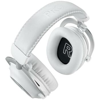 Logitech austiņas PRO X 2 LIGHTSPEED 981-001269 bezvadu, Bluetooth, 20-20000 Hz, 30 m, 38 Ω, 50 mm, 1100 mAh, 345 g, balta (981-001269)