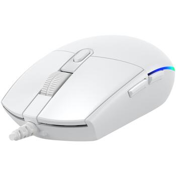 Baracuda Игровая мышь BGM-112 CRAB-W, 3600 DPI, 1.5m, 6 кнопок, белая, оптический сенсор, подсветка (CRAB-W)
