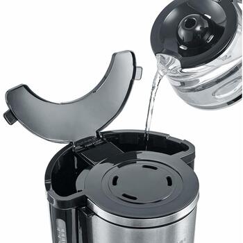Severin KA 4845 фильтровая кофеварка, 8 чашек, 1л, 1000Вт, черный/нержавеющая сталь, автоотключение (KA 4845)