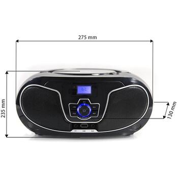 Manta Музыкальный центр BBX007 BBX0070000001, 4W, 200W, MP3, WAV, WMA, AAC, FLAC, USB, AUX, Bluetooth 5.0, FM 87,5-108 MHz (BBX0070000001)