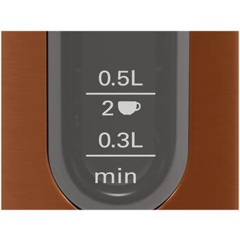 Bosch Чайник TWK4P439, 2400 Вт, 1.7 Л, Нержавеющая сталь, 360° поворотная база, Медь (TWK4P439)