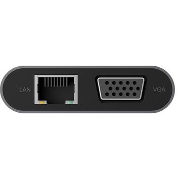 Raidsonic док-станция IB-DK4040-CPD, USB-C, HDMI 3840x2160@30Hz, VGA 1920x1080@60Hz, 3x USB 3.0 Type-A 5Gbps (IB-DK4040-CPD)