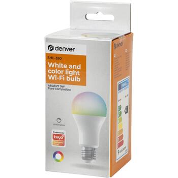 Denver RGB spuldze SHL-350 118141000000, 9w, E27, 806lm, 2700K, vadība ar Denver Smart Home, savietojama ar Alexa/Google (118141000000)