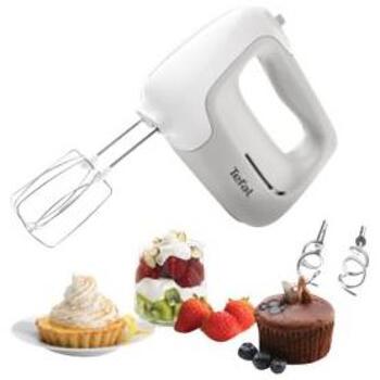 Tefal Ручной миксер HT450B38, 450 Вт, 5 скоростей, Турбо режим, Белый (HT450B38)