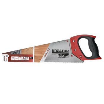 Kreator ручная пила KRTH80101, 400mm, 11 TPI, мягкая рукоятка, угловые направляющие 45° и 90° (KRTH80101)