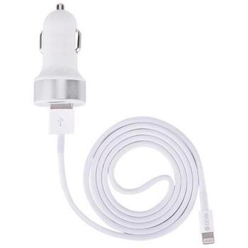 Devia Автомобильное зарядное устройство 102010344041, 2xUSB, 2.4A, MFI, 1M, белый (102010344041)
