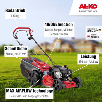 Benzīna zāles pļāvējs Premium 524 SP-B (4 in1) 2.3 kW; B&S 625EXi, 123061 AL-KO (123061)