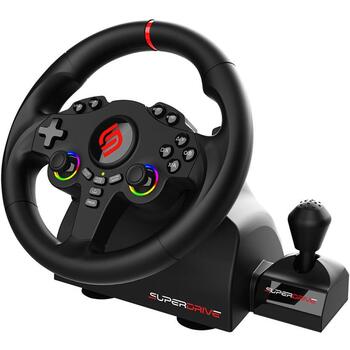 Subsonic Superdrive 220 RS-X рулевое колесо SA5720-3, 180 градусов, 22 см, 2 педали, проводное соединение (SA5720-3)