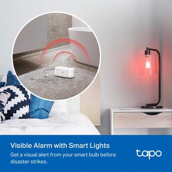 Tp-Link Smart Water Leak Sensor Tapo T300, 868MHz, 90dB, IP67, 0-40ºC, 0-99%RH, 2 AAA baterijas, 64 sensori (TAPOT300)