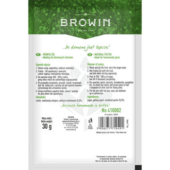 Browin Frukta-Żel 410006, 30 шт, пектин для варенья, без консервантов, натуральный цитрусовый пектин (410006)
