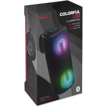 Hama Bluetooth колонка 00188202, 24 W, 2000 mAh, 14 ч, IPX5, USB Type-C, LED подсветка, черный (00188202)