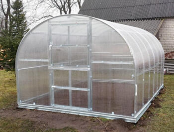 Siltumnīca KLASIKA GREENHOUSE 12 (3x4m) ar pamatiem - 6mm polikarbonāta (4779037490202)