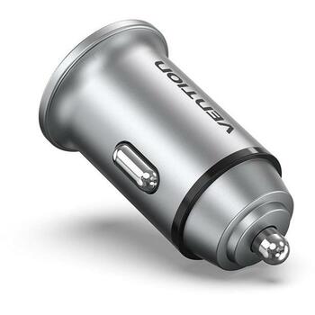 Vention Lādētājs 30W FFFH0, 1x USB-C 30W, 1x USB-A 30W, PD3.0, QC3.0, Universāls, Pelēks (FFFH0)