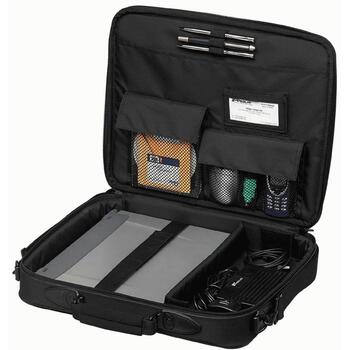 Targus Сумка для ноутбука Classic Clamshell TAR300, 15.6 дюймов, полиэстер, плечевой ремень, портфель, черный (TAR300)
