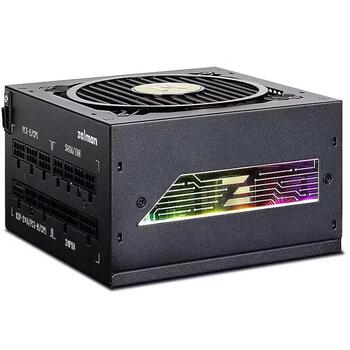 Zalman Barošanas bloks ZM1000-TMX2, 1000W, 4x6+2pin, 3 SATA, 80 PLUS Zelts, RGB, Pilnībā modulārs (ZM1000-TMX2)