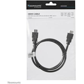 Neomounts HDMI kabelis HDMI3MM 1 m, 2 x HDMI vīriešu savienotāji, HDMI 1.3, 10.2 Gbit/s, melns (HDMI3MM)