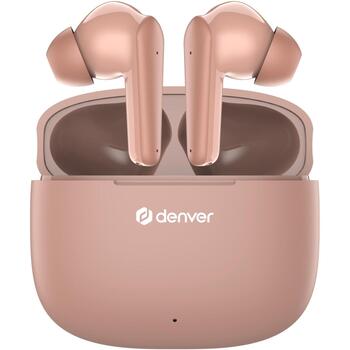 Denver Bezvadu austiņas TWE-48 111191120530, 4,3g, Rozā, Bluetooth V5.3, 20Hz-20kHz, 30mAh, 200mAh, HFP, HSP, A2DP, AVRCP (111191120530)