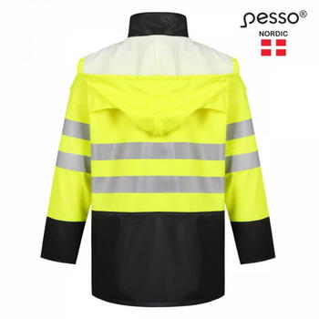 Pesso Hi-vis комплект дождевой одежды GPUHV3205_G-L, 170g/m², 1.12kg, EN471 CL2, EN343 3,1, светоотражающие полосы (GPUHV3205_G-L)