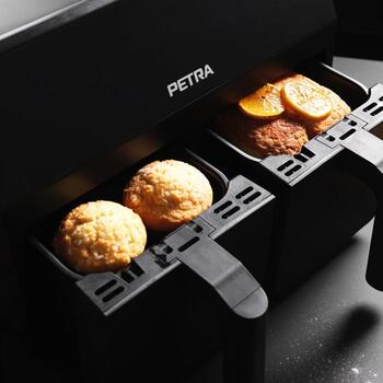 Petra Gaisa fritieris PT4750BLKVDEEU7, 2x3,7l, 1300W, elektroniskais panelis, mazgājamas daļas (PT4750BLKVDEEU7)