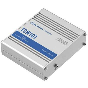 Teltonika коммутатор TSW101 5 портов 10/100/1000 PoE+ 2000 MAC адресов 10 Gbit/s IP30 9-30 V 4 PoE порта 30 W (TSW101)