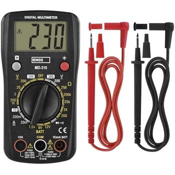 Emos Мультиметр MD-310 M3620N, 150 × 75 × 35 мм, 20 мА – 10 А, 200–300 В, 200 мВ – 300 В, 3,5 разряда, ручной, да, да, да (M3620N)