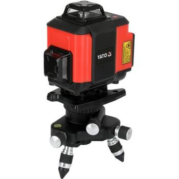 Yato Лазерный уровень YT-30424, 30 м, ±2 мм/10 м, ±3°, 508-530 нм, ≤1 мВт, класс 2, IP54, 3600 мАч, 3,7 В, 3 ч, от -10 до +40 °C (YT-30424)