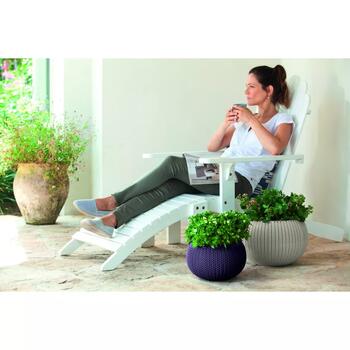 Keter Cozy M puķu pods ar piekāršanas komplektu, 29202379506, 1.1kg, 36x36x22.5cm, UV izturīgs, drenāža (29202379506)