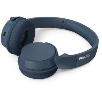 Philips Наушники TAH4209BL/00, 55ч, 32Ω, 112дБ, Bluetooth 5.3, USB-C, 20Гц-20000Гц, шумоподавление, складные (TAH4209BL/00)