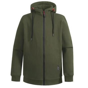 Pesso Куртка с капюшоном TURIN_OG-4XL&PESSO, темно-зеленая, 4XL, 65% хлопок, 35% полиэстер, 300 г/м², молния, регулируемый капюшон (TURIN_OG-4XL&PESSO)