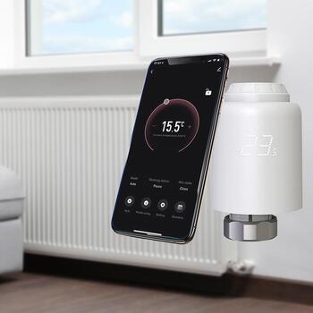 Tellur умный WiFi термостатический радиаторный клапан RVSH1 TLL331441, 5-35°C, 0,1°C точность, LED, WiFi, 2,4 GHz (TLL331441)