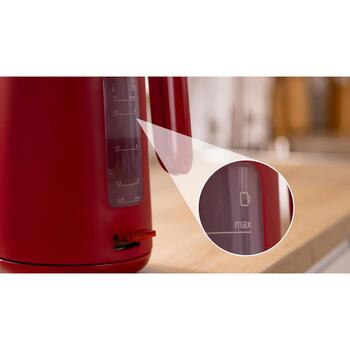 Bosch Электрический чайник MyMoment TWK2M164, 2400 Вт, 1.7 л, красный, пластик, 360° поворотная база (TWK2M164)