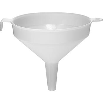 Browin 350010 пластиковая воронка, Ø10 см, 220 мл, горловина 1,8/1,1 см, белая (350010)