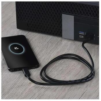 Emos Кабель быстрой зарядки и передачи данных SM7021BL, 1м, черный, USB 3.0 A/C, 18W, 2A, для зарядки/передачи данных (SM7021BL)